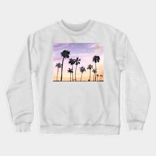 Tropical Nights in Paradise Watercolor Art Crewneck Sweatshirt